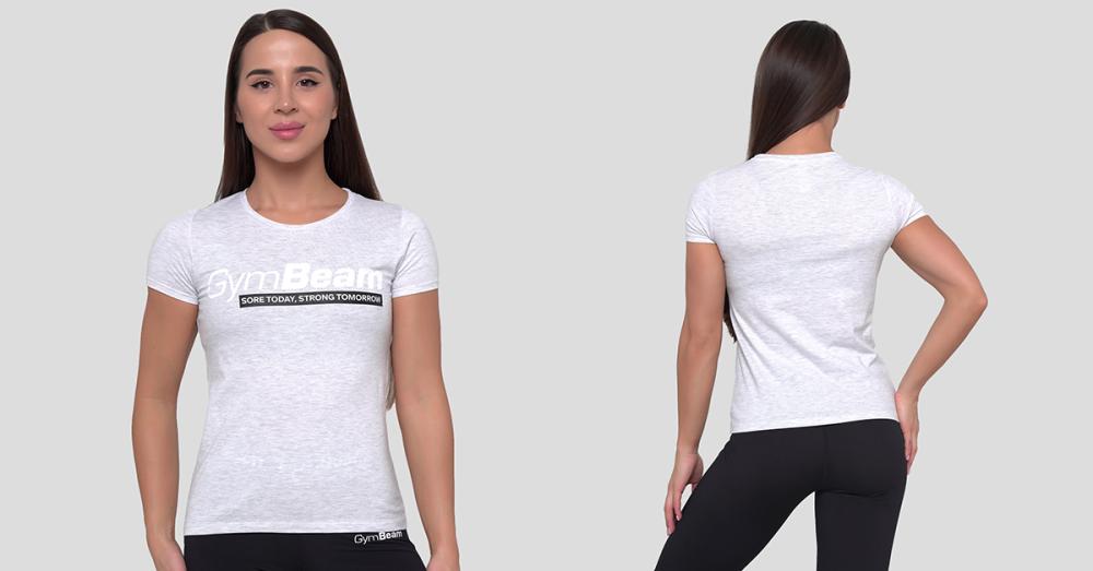 Women's Strong Tomorrow Grey T-shirt - GymBeam
