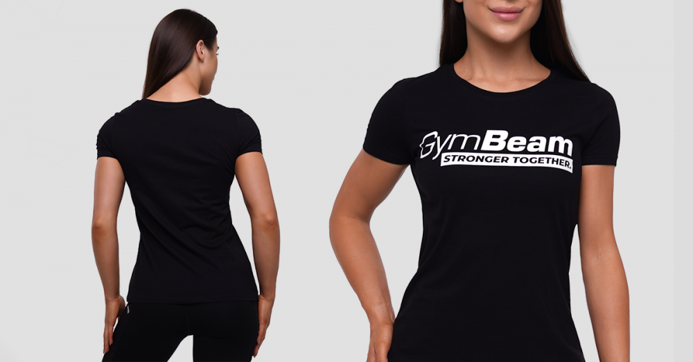 Stronger Together T-Shirt für Frauen Schwarz - GymBeam