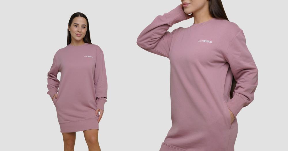 Women's Agile Longline Sweatshirt Woodrose - GymBeam