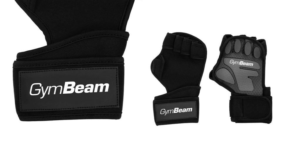 Fitnesshandschuhe Heavy Grip Schwarz - GymBeam