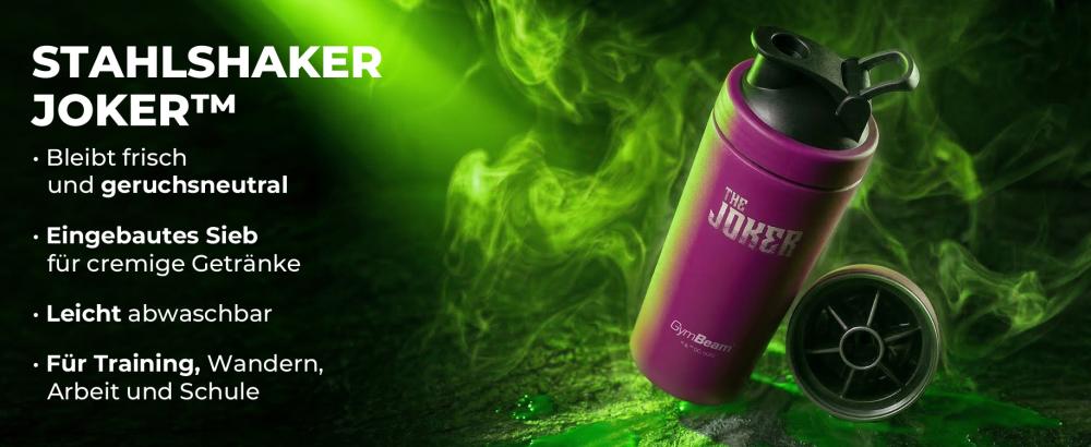 Vorteile von Stahl Shaker The Joker™ 750 ml - GymBeam