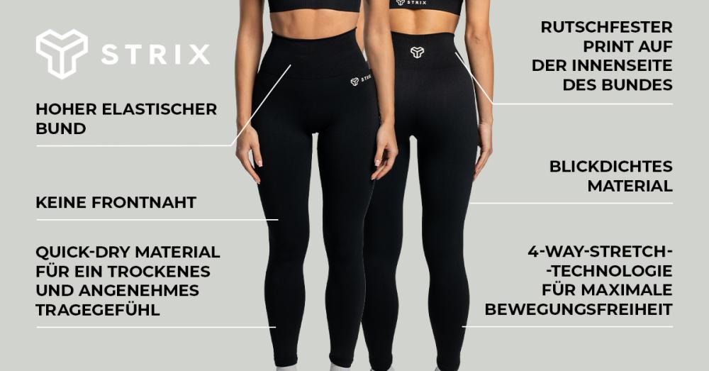 Women's Seamless Leggings Black - STRIX
