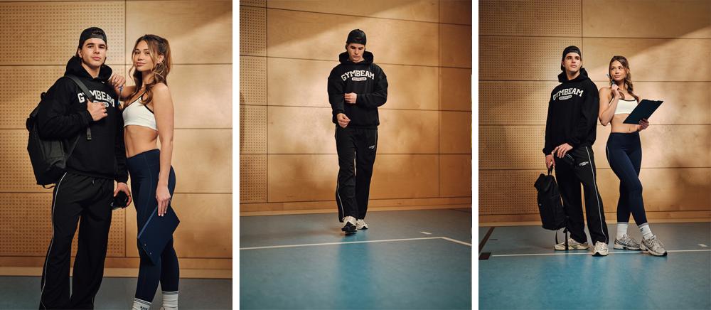 Varsity Hoodie in Black - GymBeam