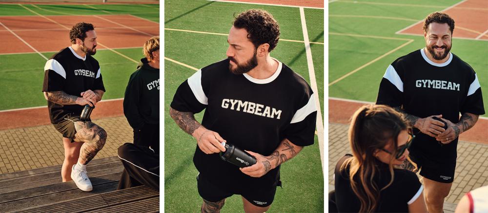 Premium Heavyweight Varsity T-Shirt in Black - GymBeam