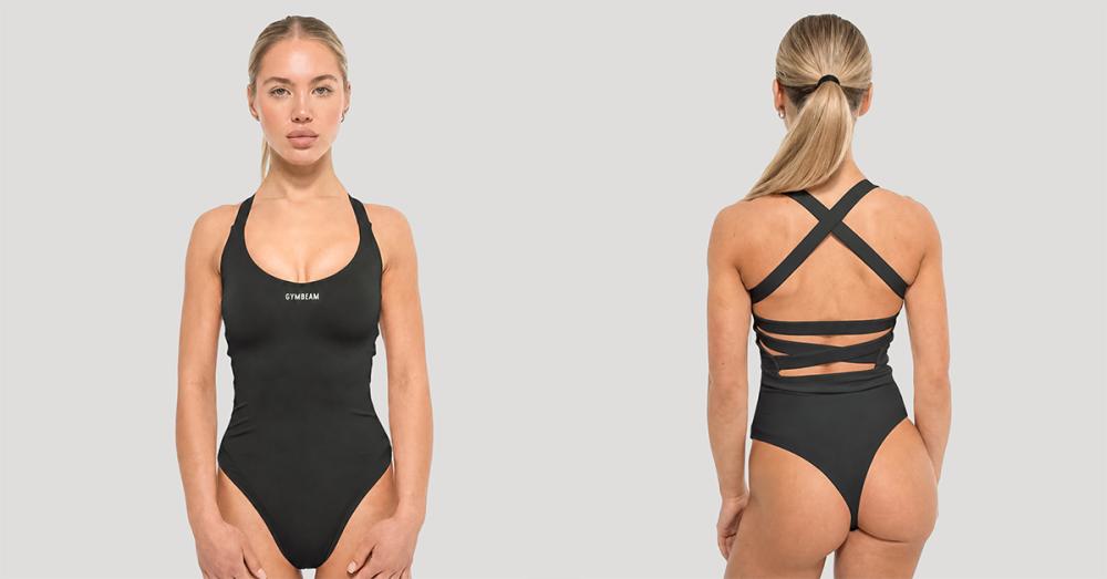 Damen-Flow-Body Schwarz – GymBeam“ width=
