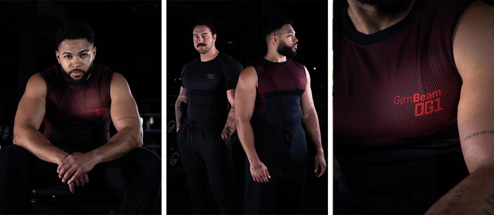 OG1 Seamless Tank Top in Black/Red - GymBeam