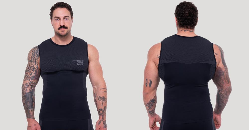OG1 Seamless Tank Top in Black/Grey - GymBeam