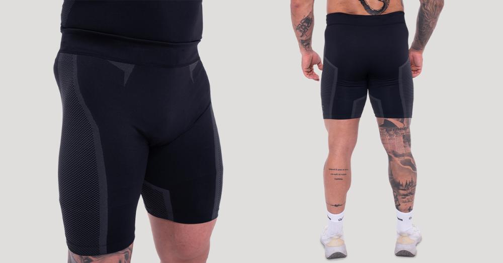OG1 Seamless Shorts in Black/Grey - GymBeam