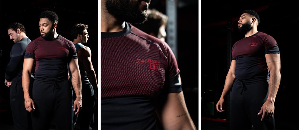 OG1 Seamless T-shirt in Black/Red - GymBeam