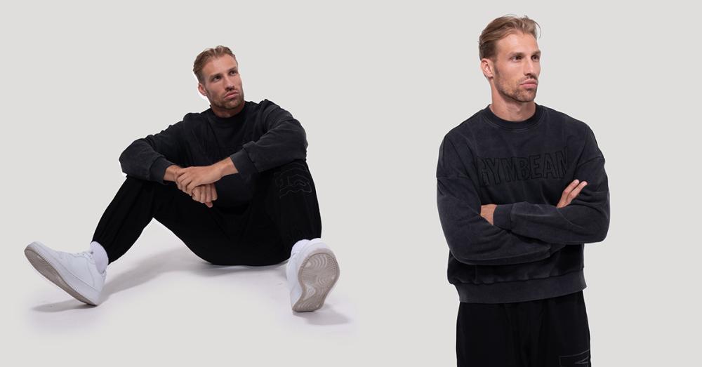 Persistence Washed Hoodie Black - GymBeam