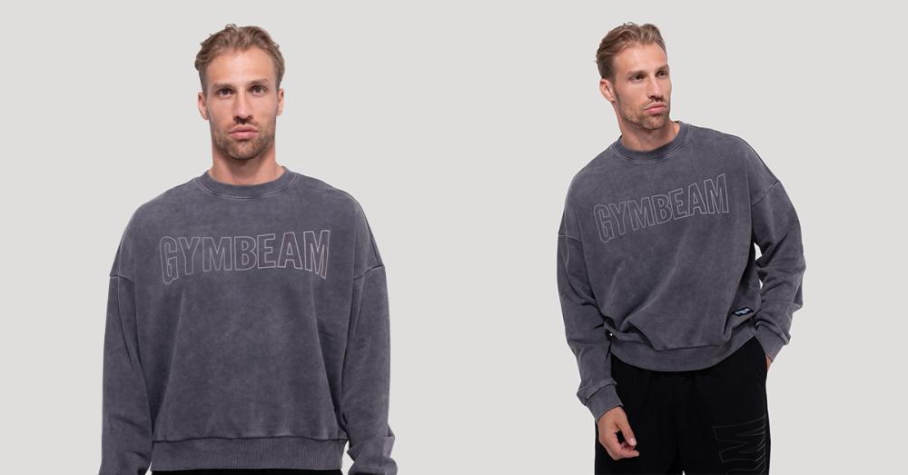 Persistence Washed Sweatshirt Grau - GymBeam