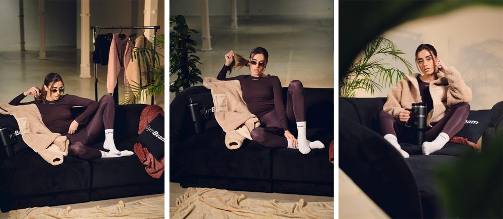 Aura Leggings für Frauen in Tee Brown - GymBeam