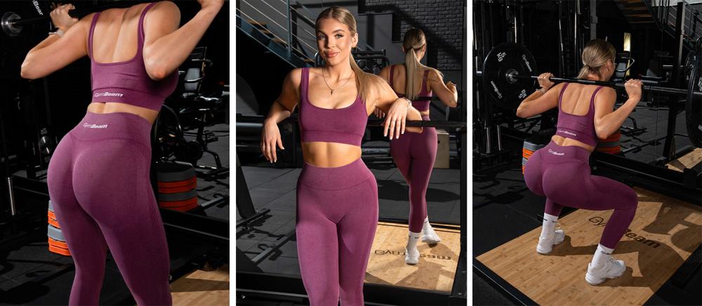 LIFT Nahtlose Leggings für Frauen in Plum - GymBeam