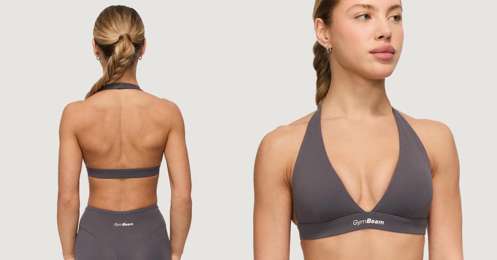 Fierce Halter Sport-BH in Grey - GymBeam