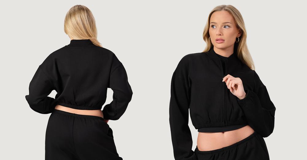NEO Zip-Up Sweatshirt für Frauen in Black - GymBeam