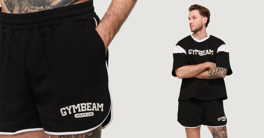 Varsity Sweatshorts in Black - GymBeam