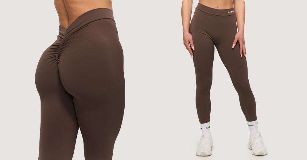 Fierce V-back Leggings für Frauen in Cappuccino - GymBeam