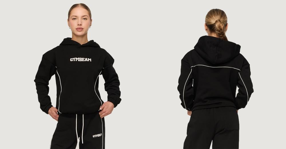 Varsity Hoodie für Frauen in Black - GymBeam