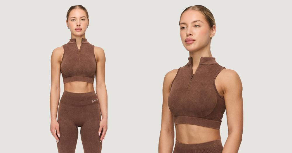 Fierce Seamless Sport-BH in Brown - GymBeam