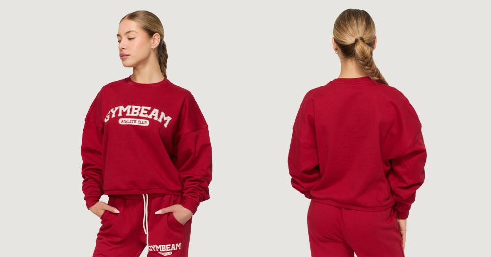 Varsity Sweatshirt für Frauen in Red - GymBeam
