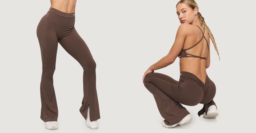 Women's Fierce V-Back Pants Cappuccino - GymBeam