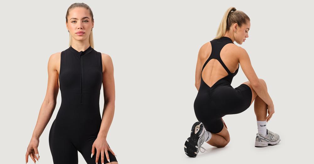 NEO Zip-Up Jumpsuit für Frauen in Black - GymBeam