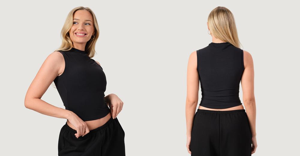 NEO Turtleneck-Top für Frauen in Black - GymBeam