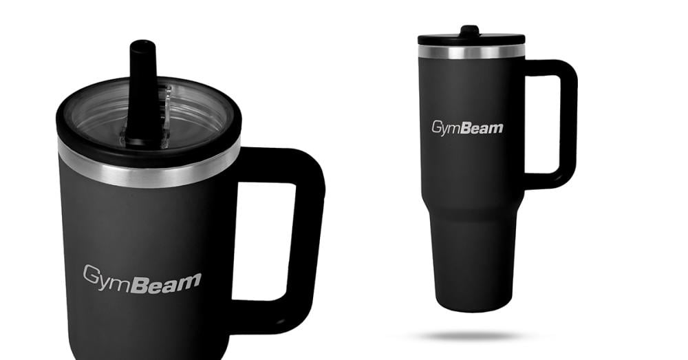 Thermobecher 1,2 l in Black - GymBeam