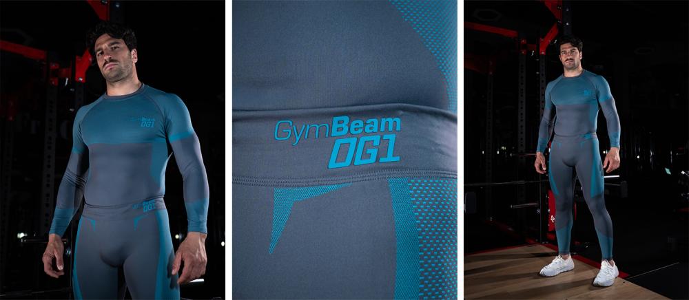 OG1 Seamless Longsleeve in Grey/Blue - GymBeam