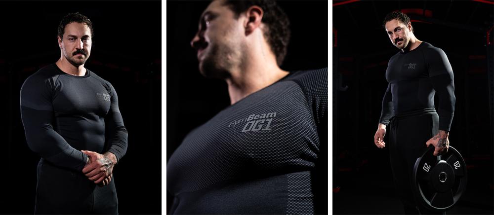 OG1 Seamless Longsleeve in Black/Grey - GymBeam