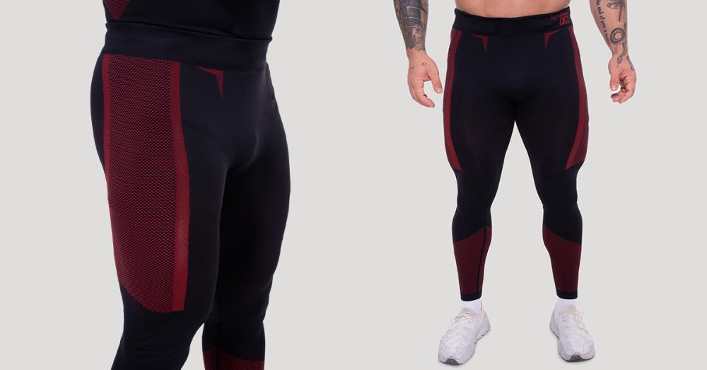 OG1 Seamless Leggings in Black/Red - GymBeam