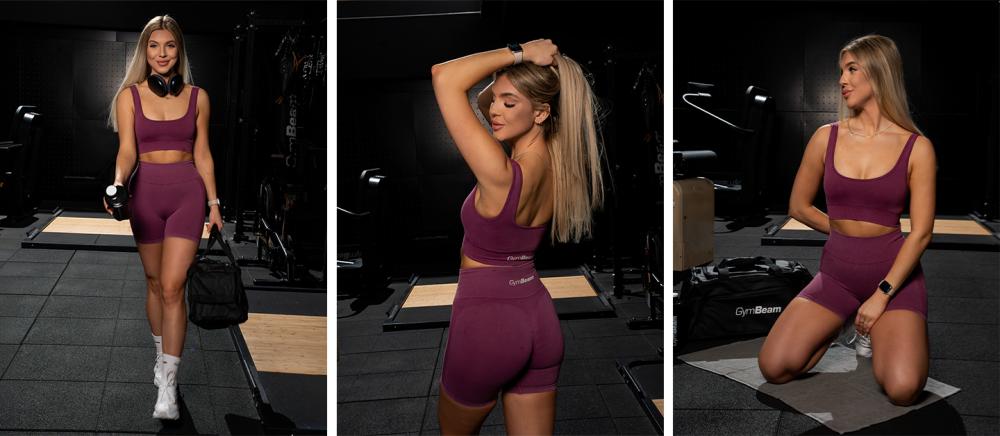 LIFT Nahtloser Sport-BH in Plum - GymBeam