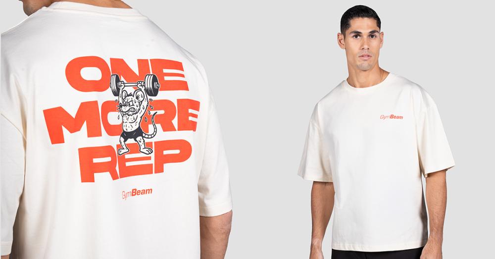 GymRat T-shirt in Cream - GymBeam