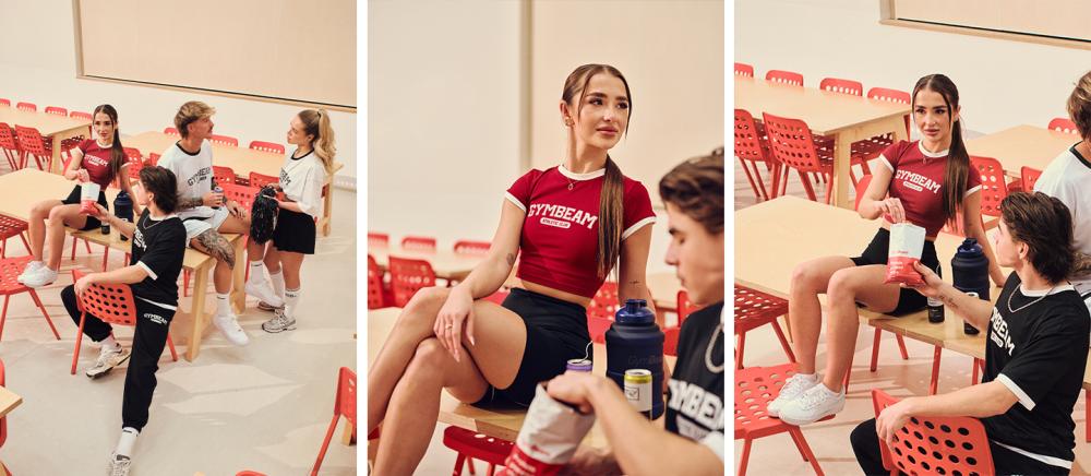 Varsity T-Shirt für Frauen in Red - GymBeam