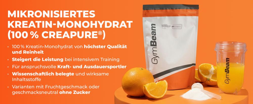 Mikronisiertes Kreatinmonohydrat (100% Creapure®) - GymBeam