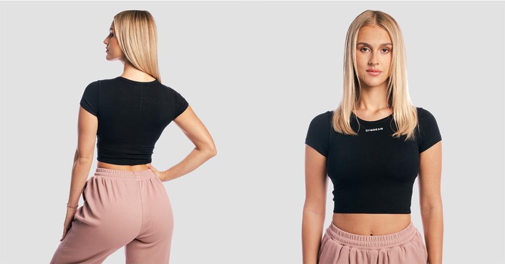 Aura Cropped T-Shirt für Frauen in Black