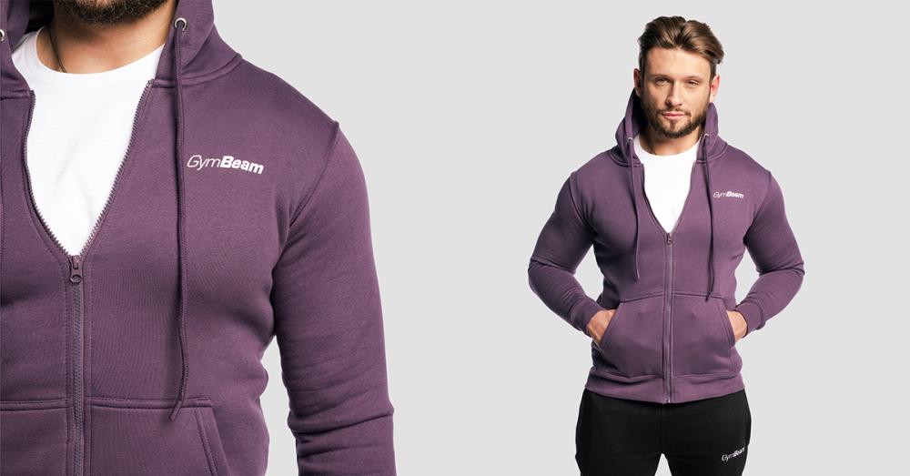 Zipper Hoodie Sweatshirt Obsidian - GymBeam