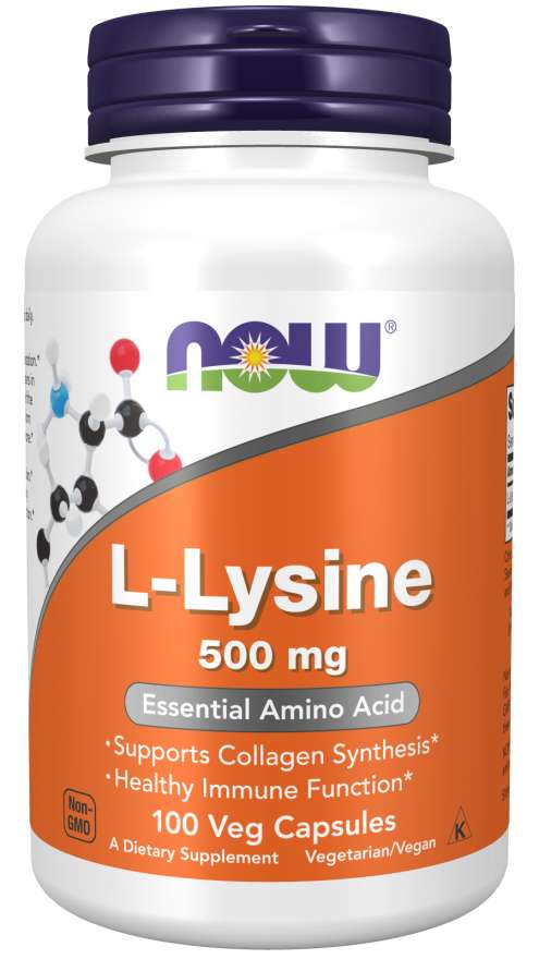 L-Lysine 500 mg Veg Caps. - NOW Foods