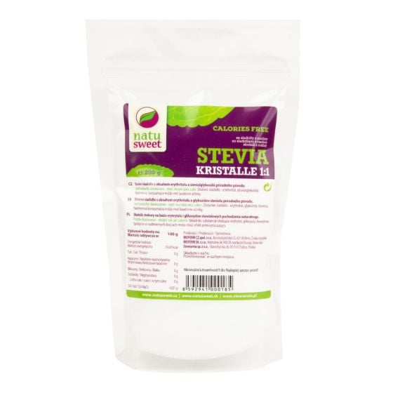 Süßstoff Stevia Kristalle 1:1 200 g - NATUSWEET