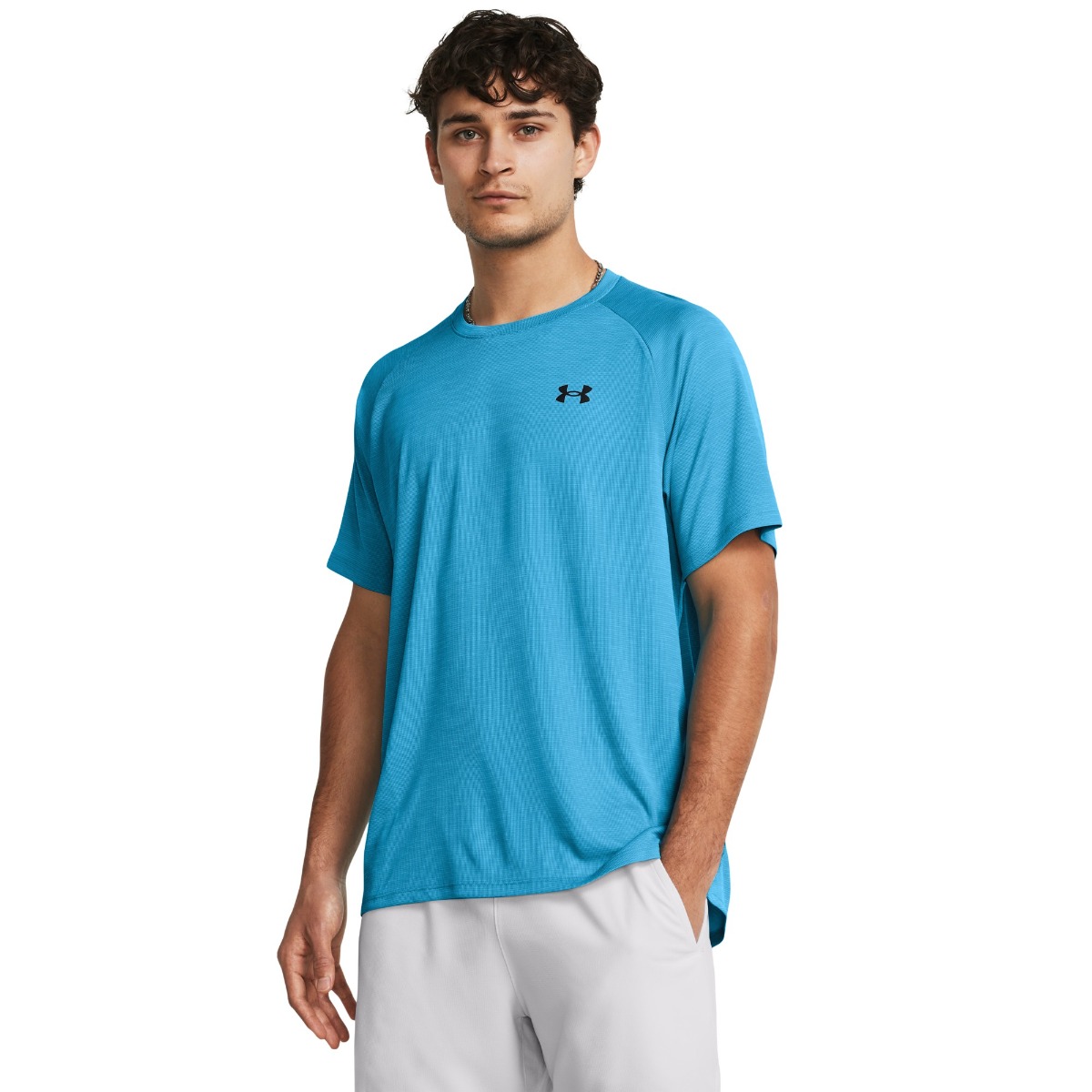 Tech Textured SS T-Shirt in Blue - Under Armour