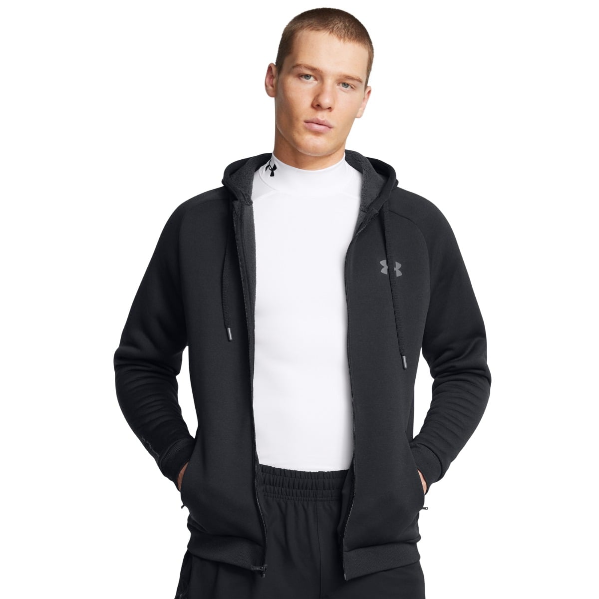 Armour Fleece Pro FZ Hoodie in Black - Under Armour