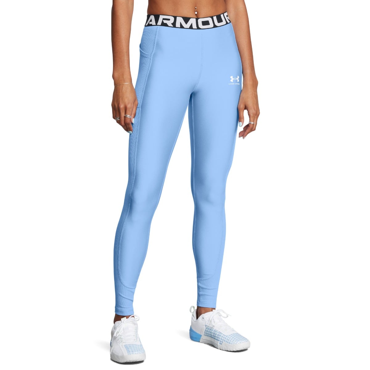HeatGear Rib Leggings für Frauen in Blue - Under Armour