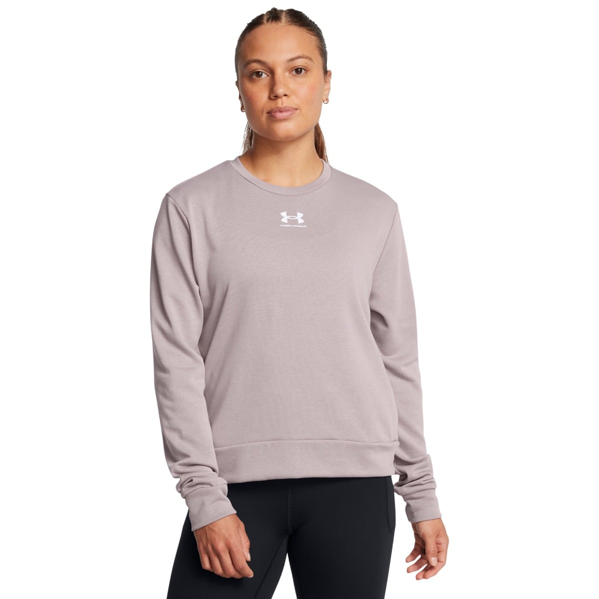 Rival Terry Crew Sweatshirt für Frauen in Grey - Under Armour