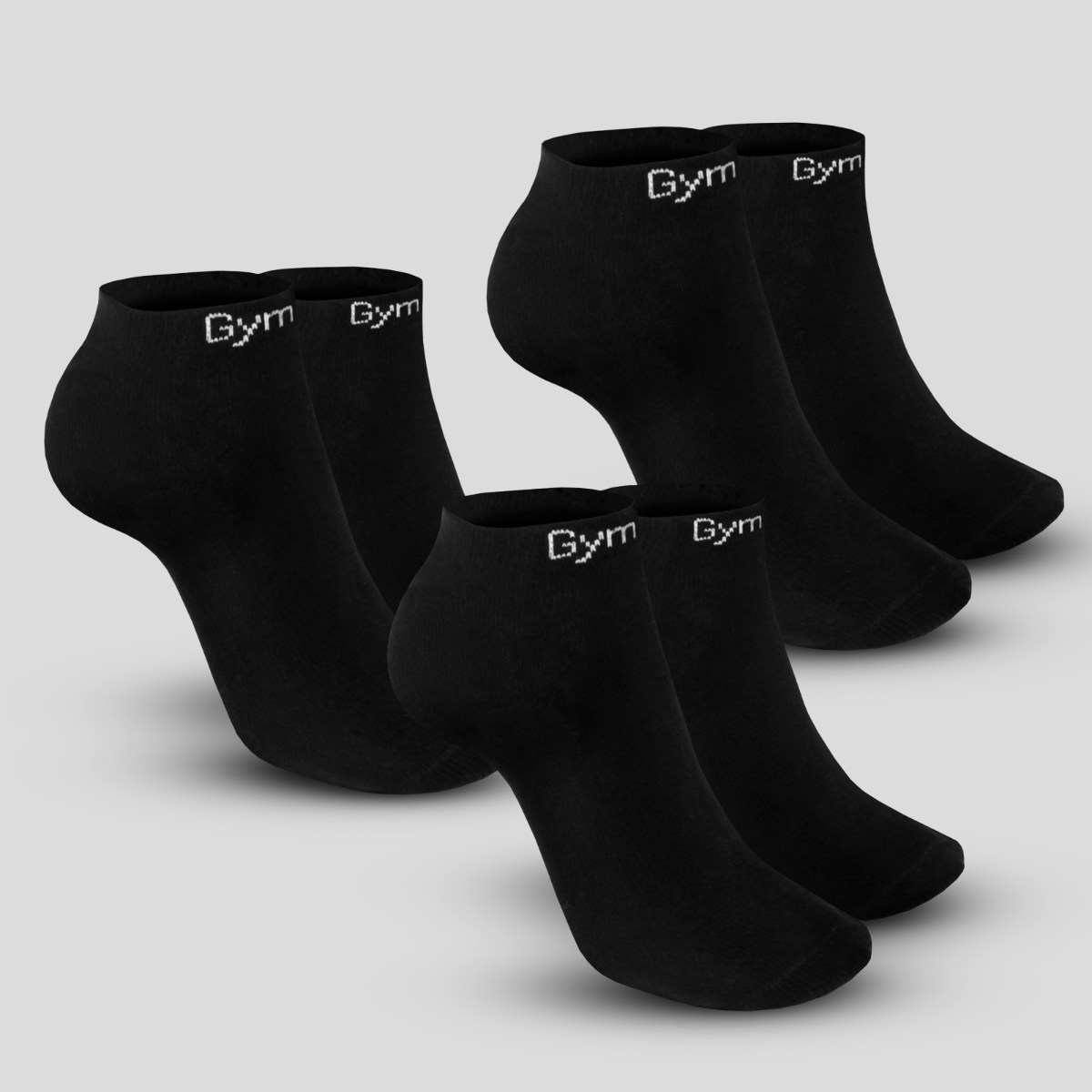 Knöchelsocken (3er-Pack) in Black - GymBeam