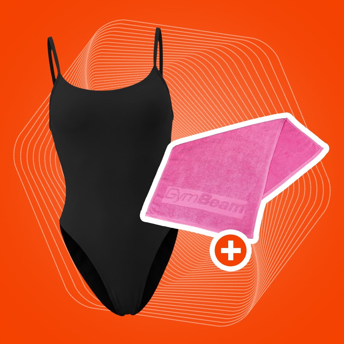ARUBA Badeanzug in Black - GymBeam + geschenk