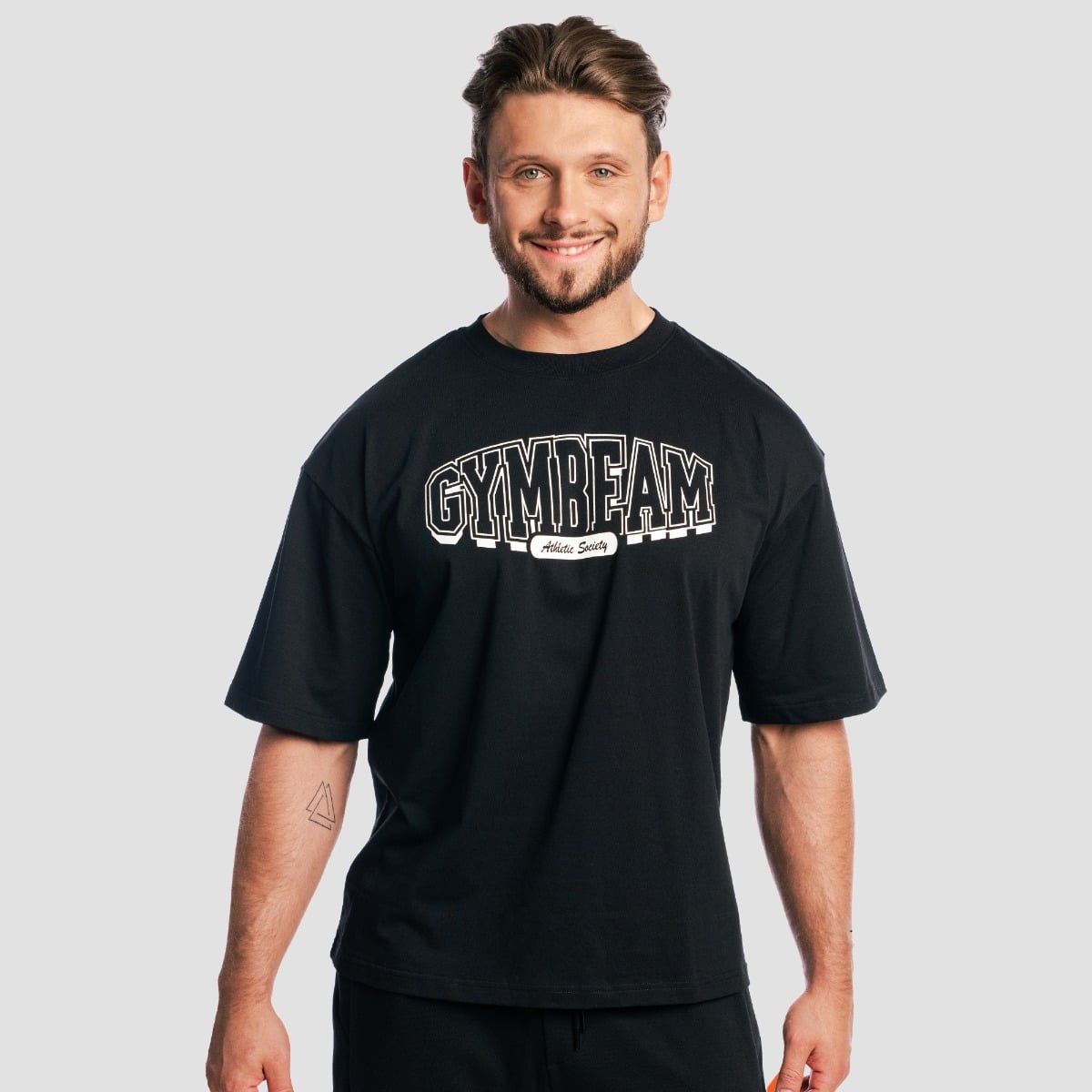 Athletic Society Boxy T-Shirt in Black - GymBeam