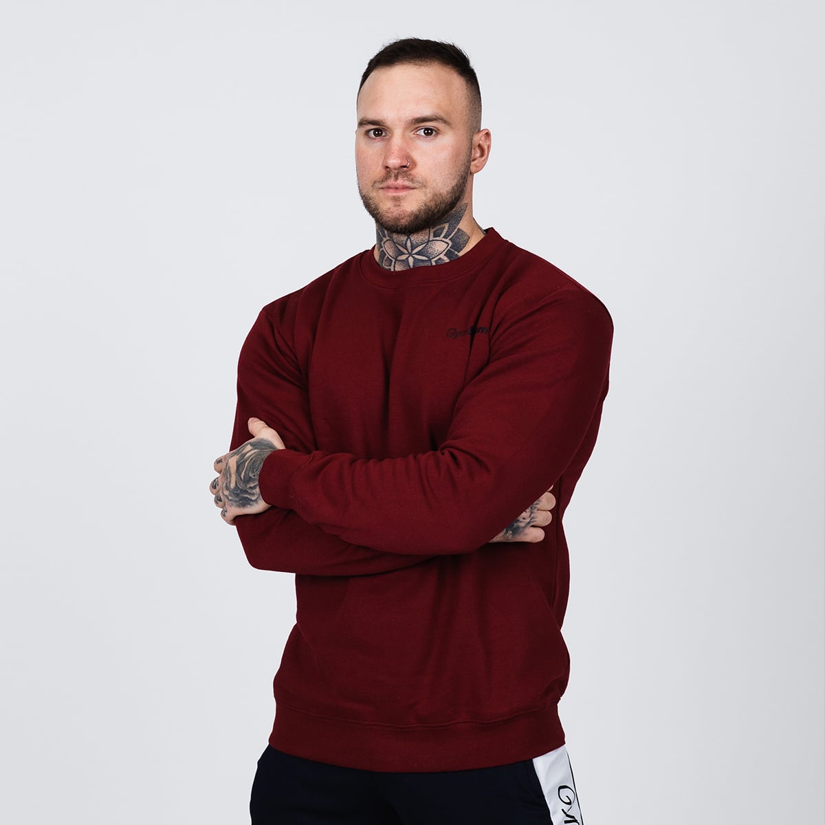 Basic-Pullover für Männer Burgundy – GymBeam