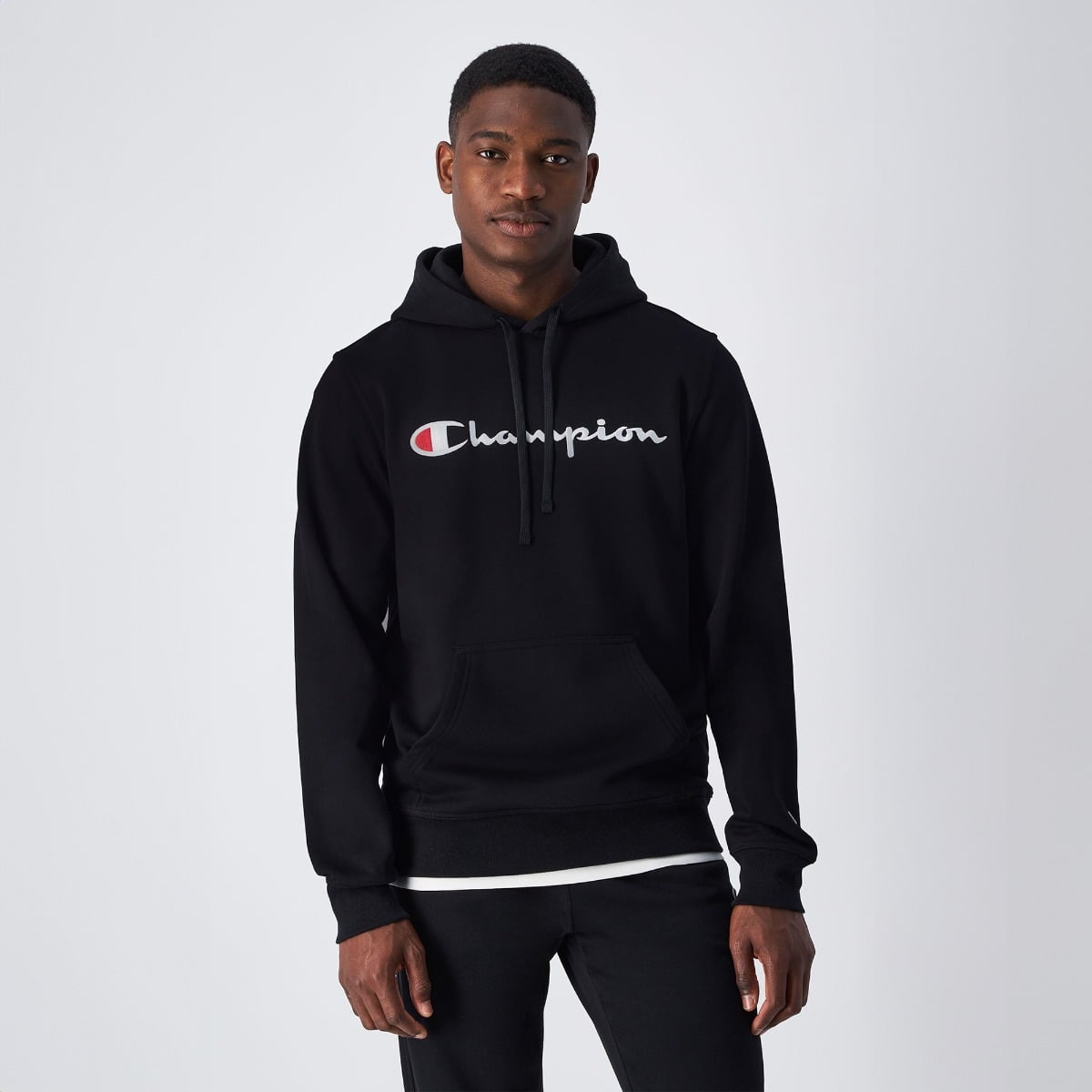 Big Logo Fleece Hoodie in Black - Champion