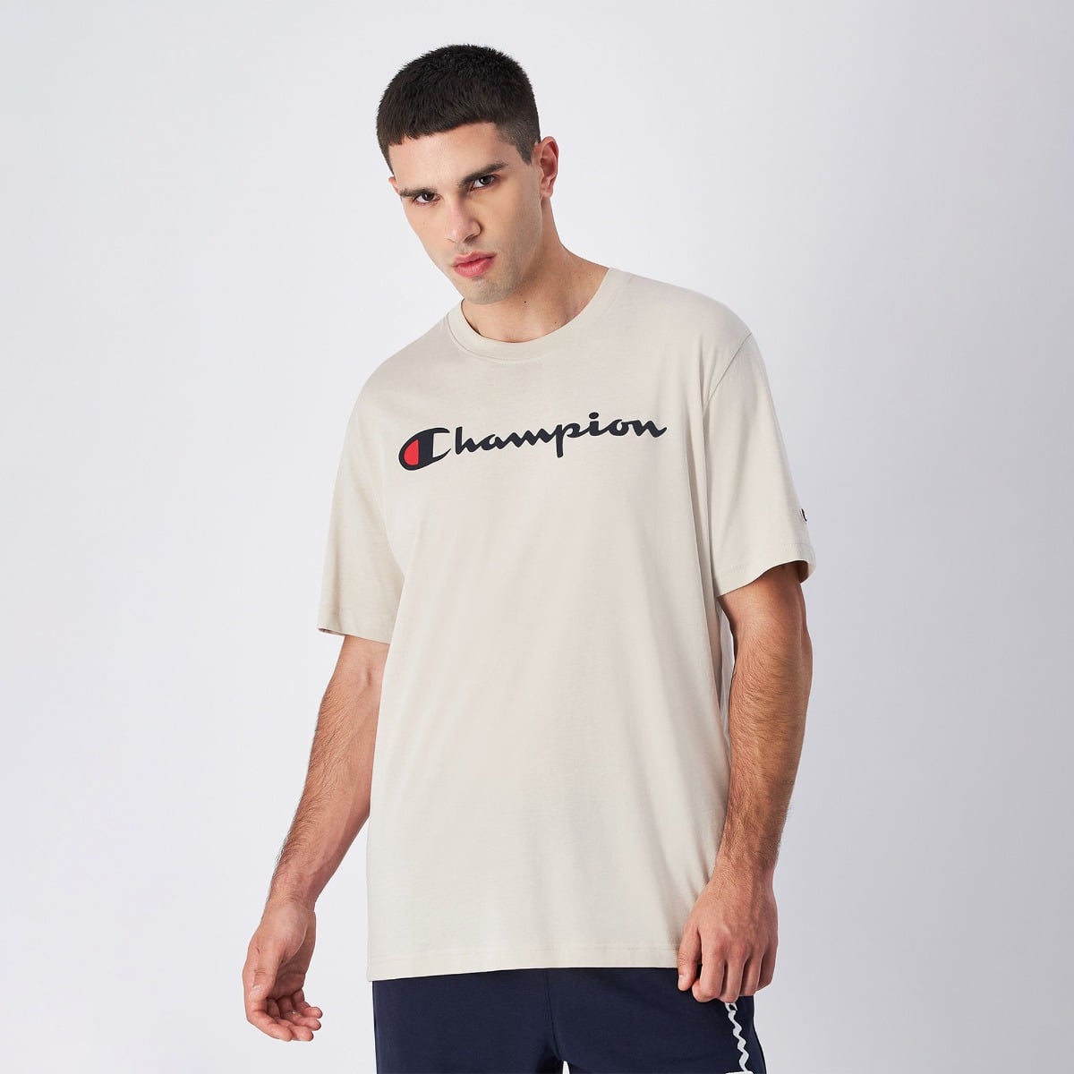 Big Logo Jersey T-Shirt in Grey - Champion