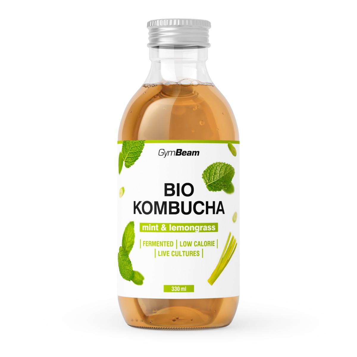 GymBeam BIO Kombucha 330 ml minze & zitronengras